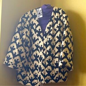 Jenny Lopez Geo print quilted jacket